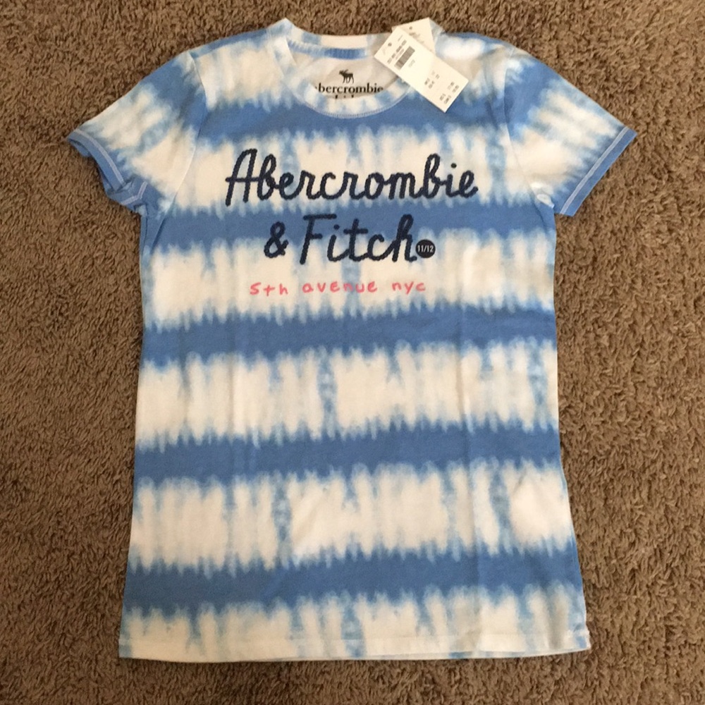 Blue & white tie dye shirt